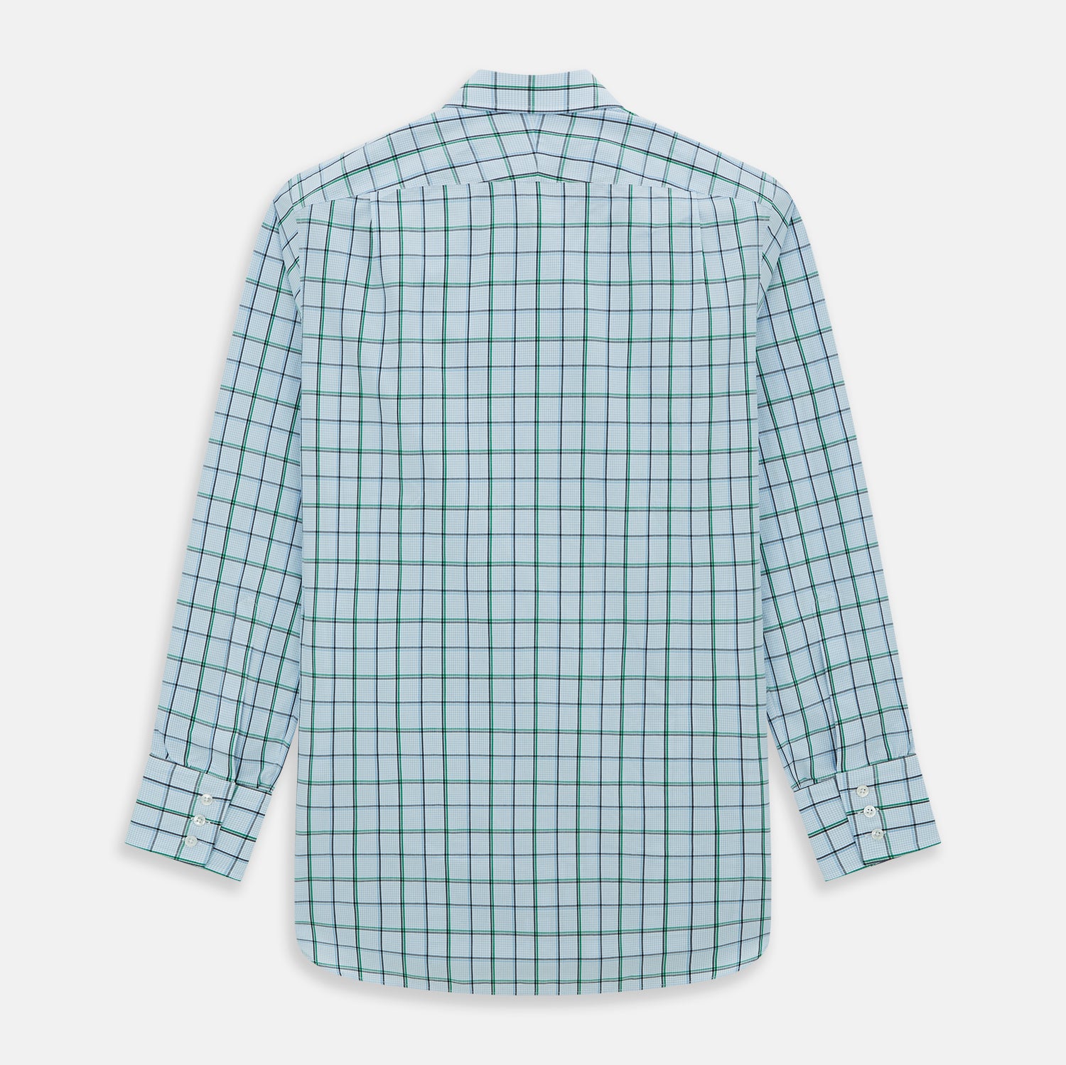 Blue and Green Tattersall Check Mayfair Shirt
