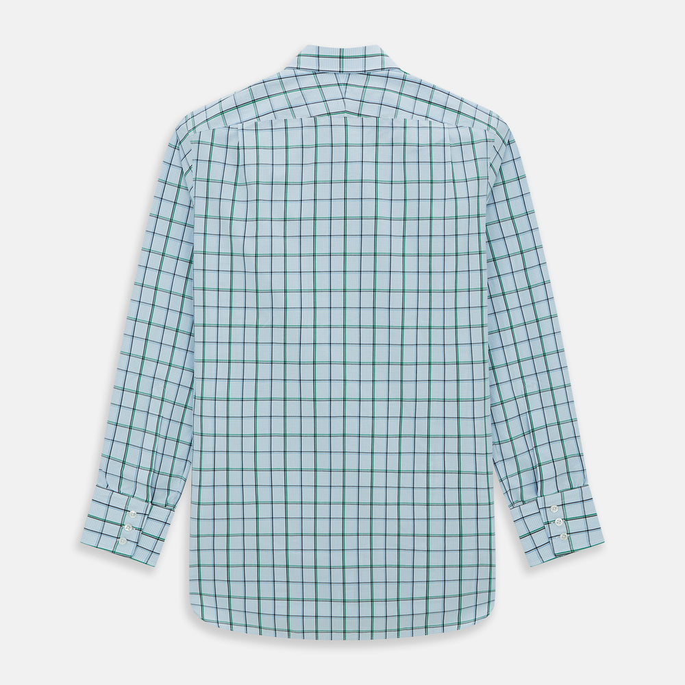 Blue and Green Tattersall Check Mayfair Shirt