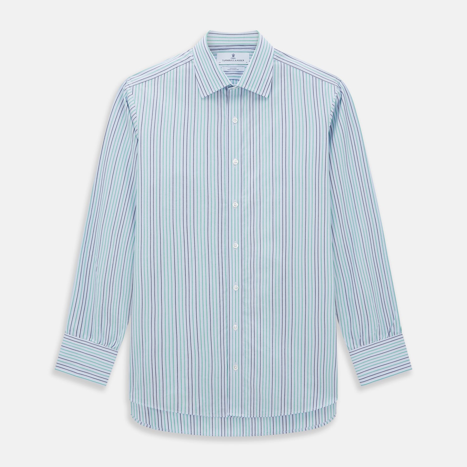 Green and Blue Shadow Pinstripe Mayfair Shirt – Turnbull & Asser