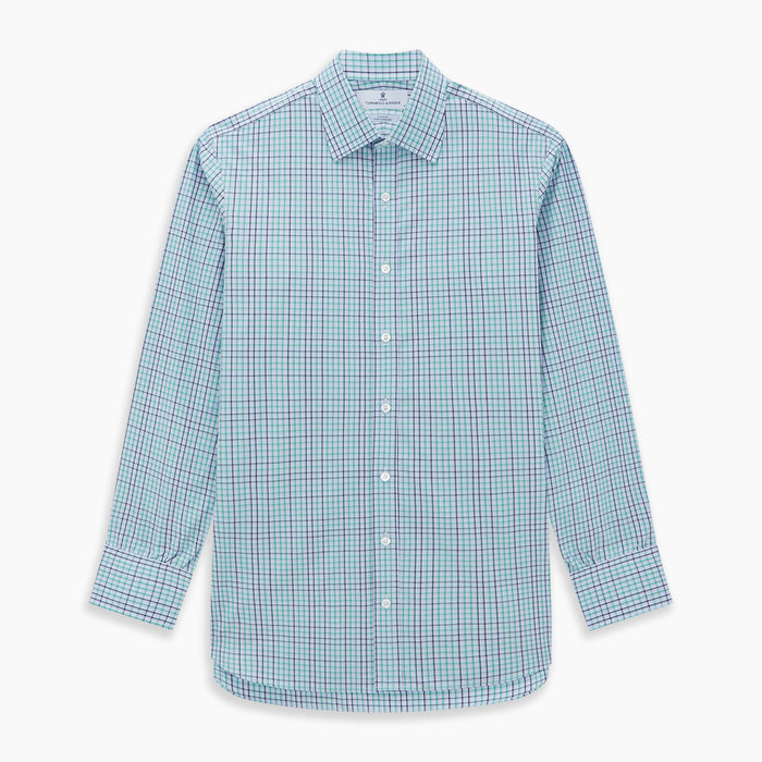Green and Blue Shadow Check Mayfair Shirt Image 5