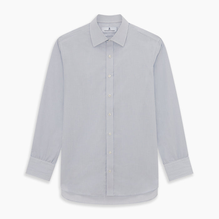 Blue Fine Graph Check Mayfair Shirt Image 5