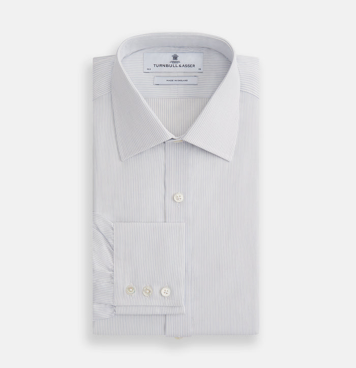 Blue Pencil Stripe Mayfair Shirt Image 3