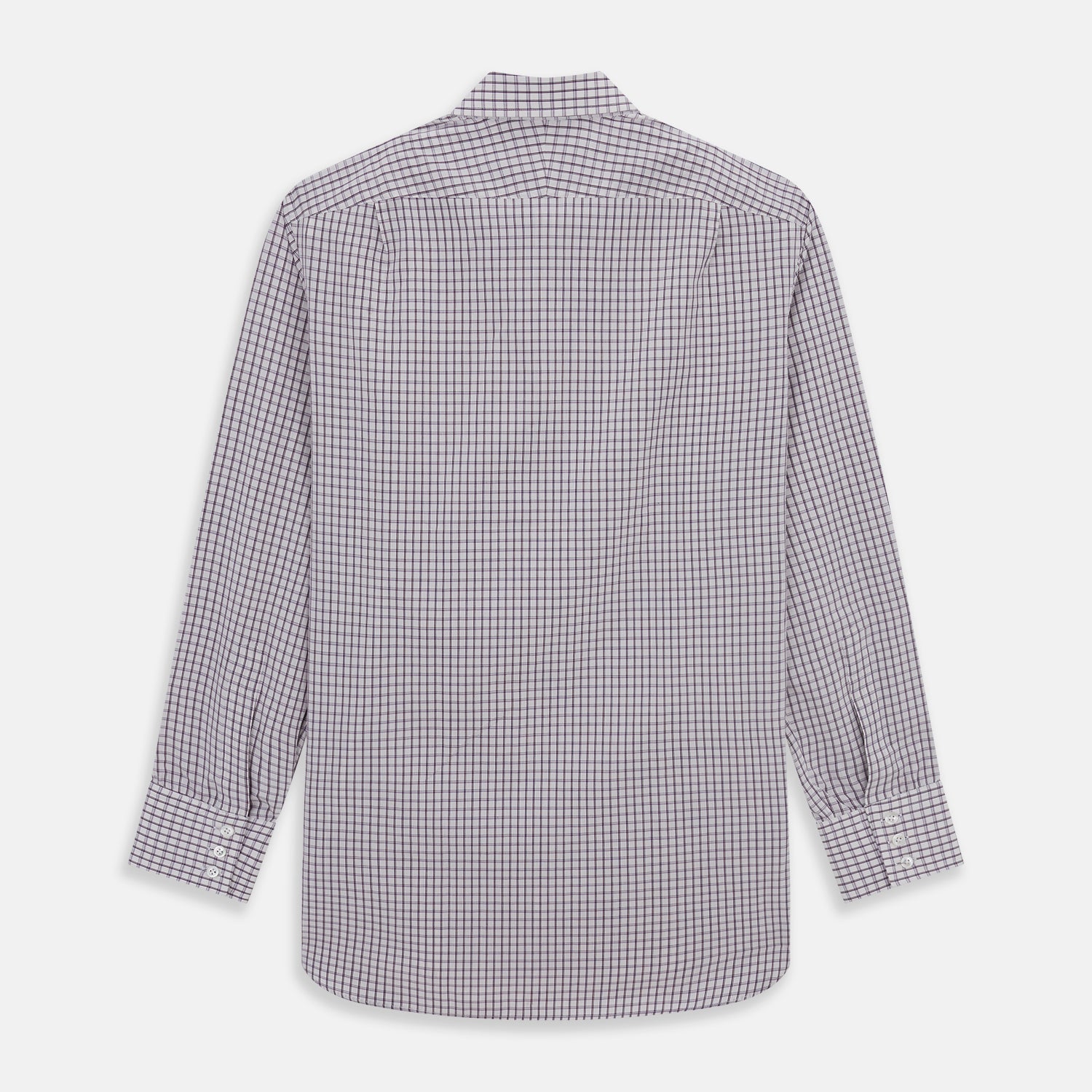 Purple Tattersall Check Mayfair Shirt