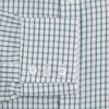 View 3 of product A Turnbull & Asser Dark Green Tattersall Check Mayfair Shirt, featuring long sleeves and button-down design, is neatly laid flat on a white background.