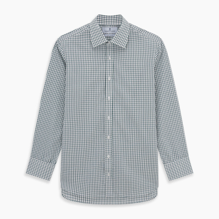 Dark Green Tattersall Check Mayfair Shirt Image 5
