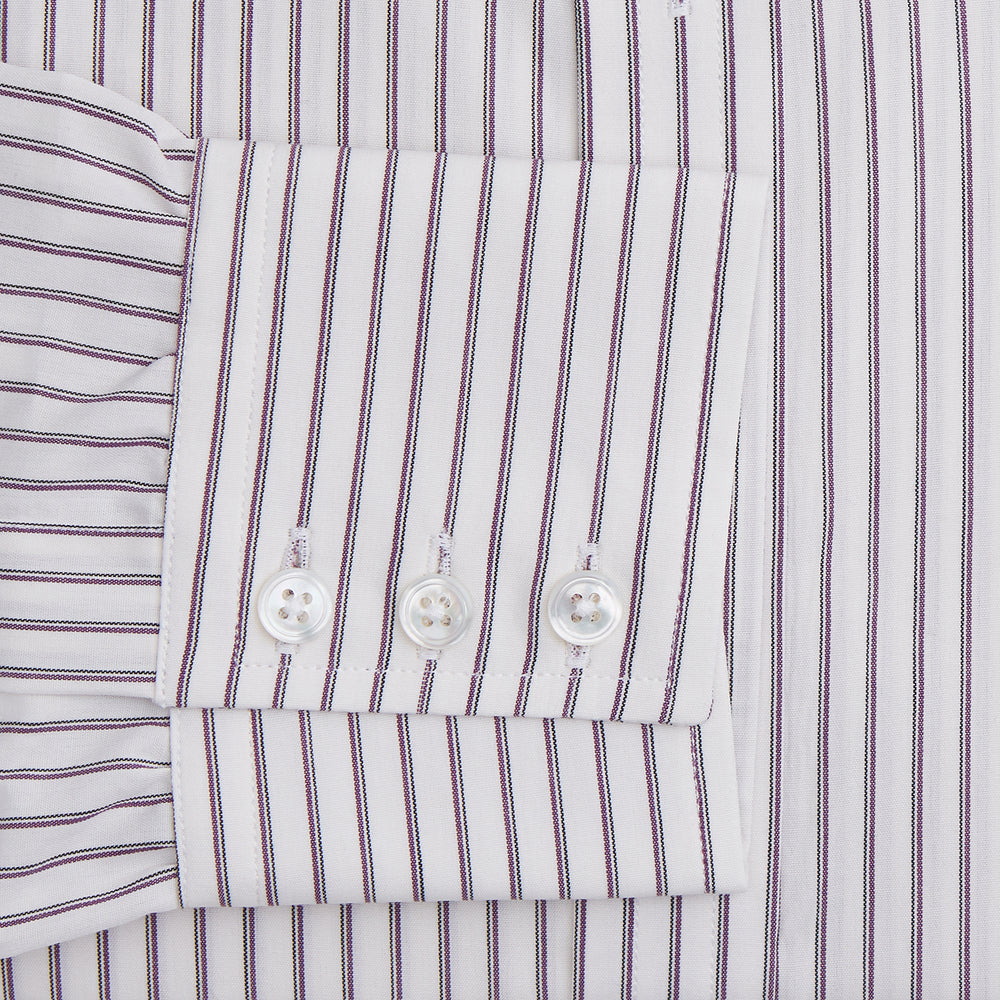 Purple Track Stripe Mayfair Shirt