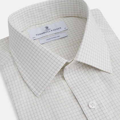 Pale Blue Graph Check Mayfair Shirt