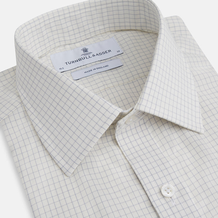 Pale Blue Graph Check Mayfair Shirt Image 1