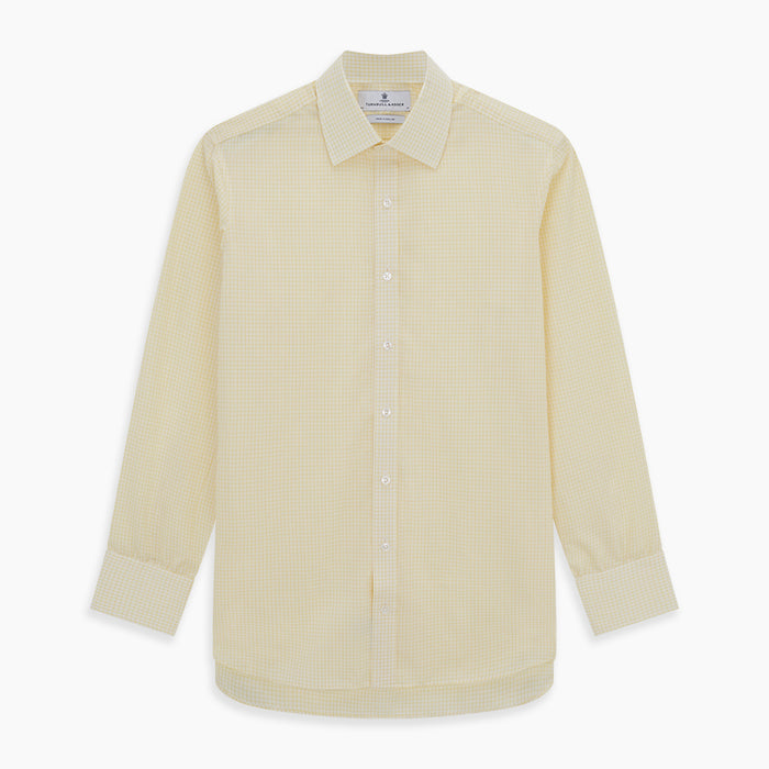 Yellow Graph Check Mayfair Shirt Image 5