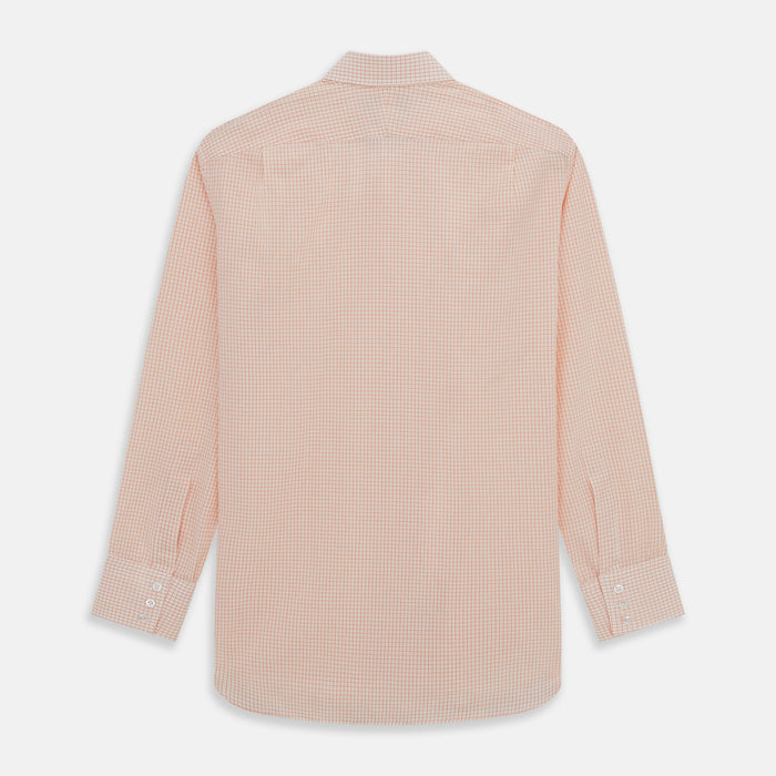 Orange Graph Check Mayfair Shirt Image 4