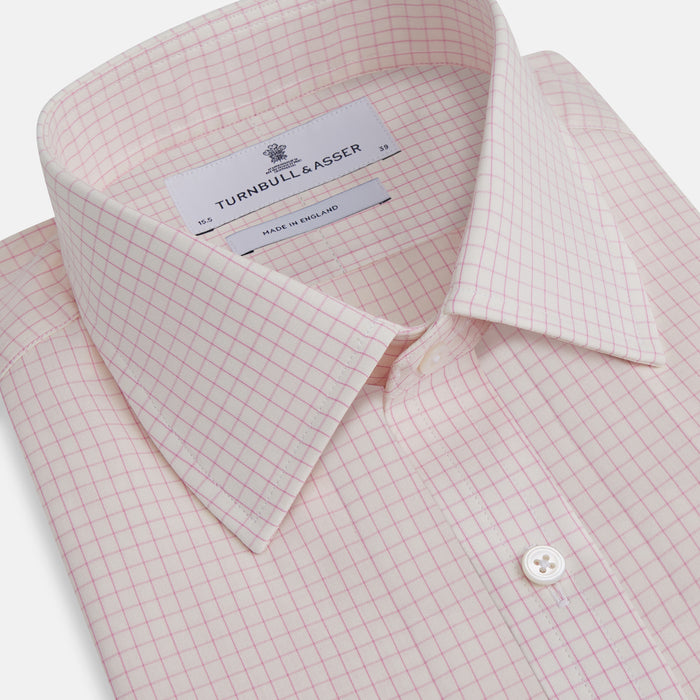 Pink Graph Check Mayfair Shirt Image 1
