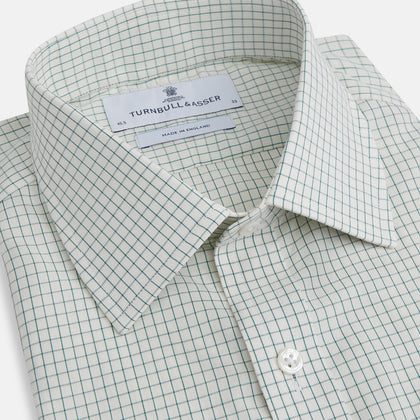 Dark Green Graph Check Mayfair Shirt