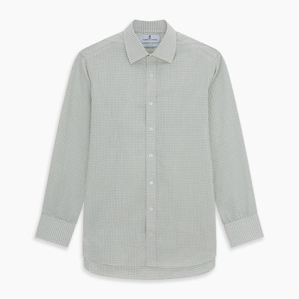 Dark Green Graph Check Mayfair Shirt Image 5
