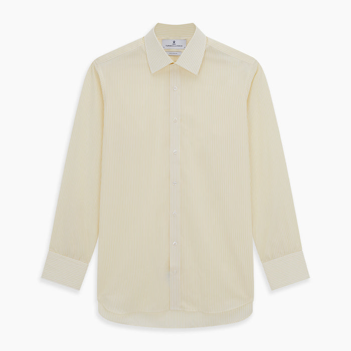 Yellow Pinstripe Mayfair Shirt Image 5