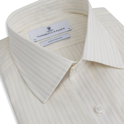 Pale Blue Fine Track Stripe Mayfair Shirt