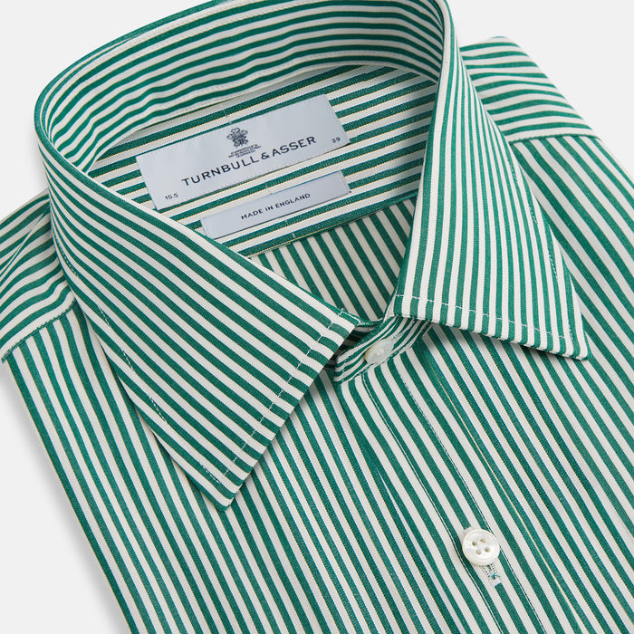 Dark Green Bengal Stripe Mayfair Shirt Image 1