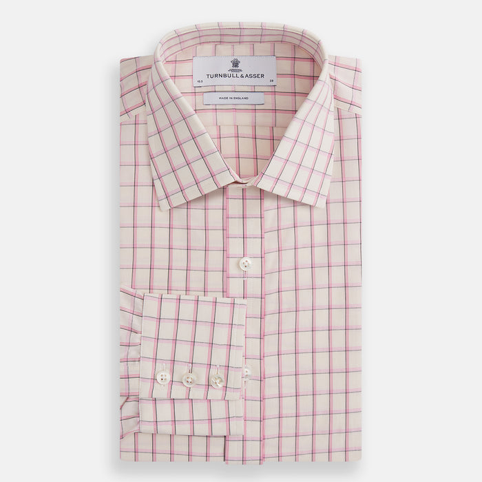 Pink Shadow Check Mayfair Shirt Image 3