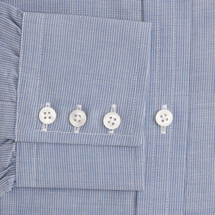 Blue Pencil Stripe Mayfair Shirt Image 2