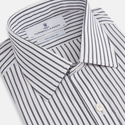 Midnight Blue Halo Stripe Mayfair Shirt