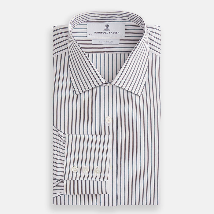 Midnight Blue Halo Stripe Mayfair Shirt Image 3