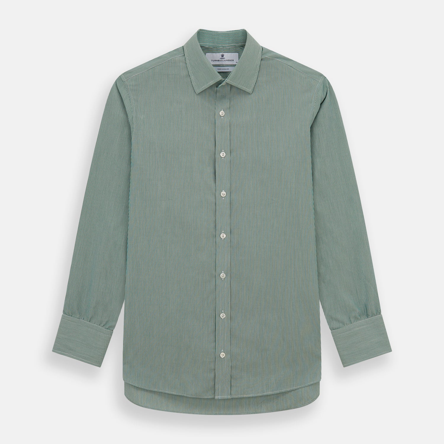 Green Fine Stripe Mayfair Shirt