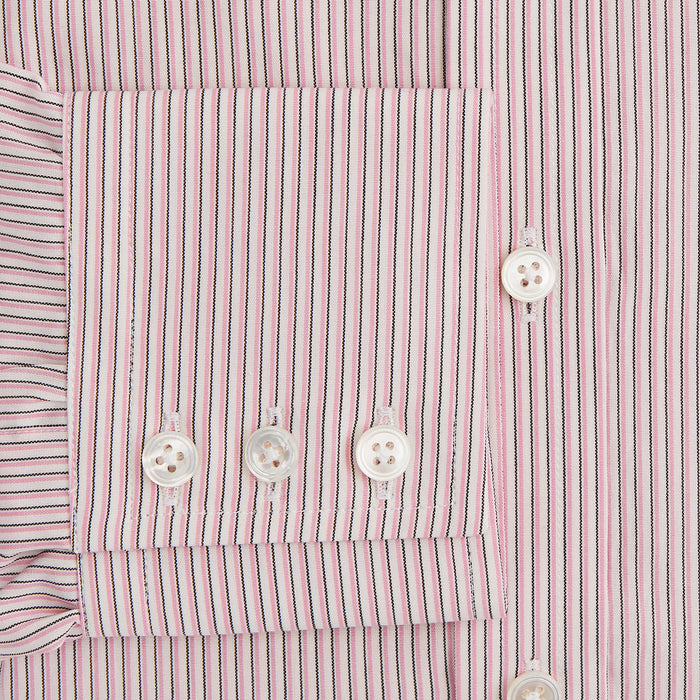 Pink Fine Shadow Stripe Mayfair Shirt Image 2