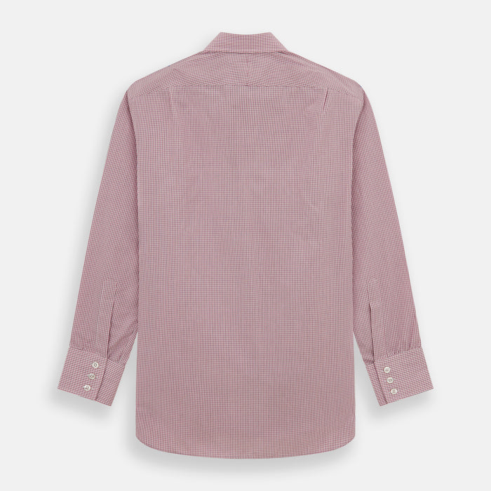 Pink Fine Graph Check Mayfair Shirt Image 4
