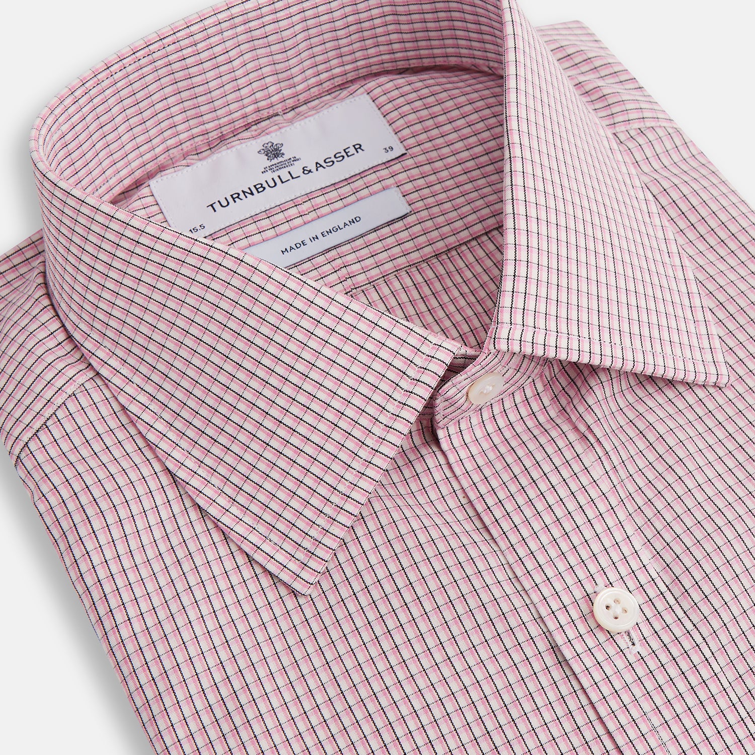 Pink Fine Graph Check Mayfair Shirt