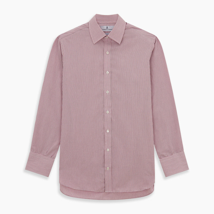 Pink Fine Graph Check Mayfair Shirt Image 5