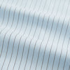 View 5 of product The Turnbull & Asser Blue Multi Pinstripe Mayfair Shirt is a long-sleeve, organic cotton dress shirt with button front, classic collar, and cuffs, shown on a white background.