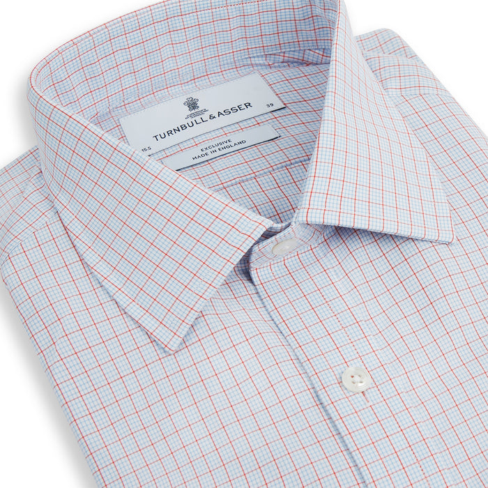 Red Multi Graph Check Mayfair Shirt Image 1