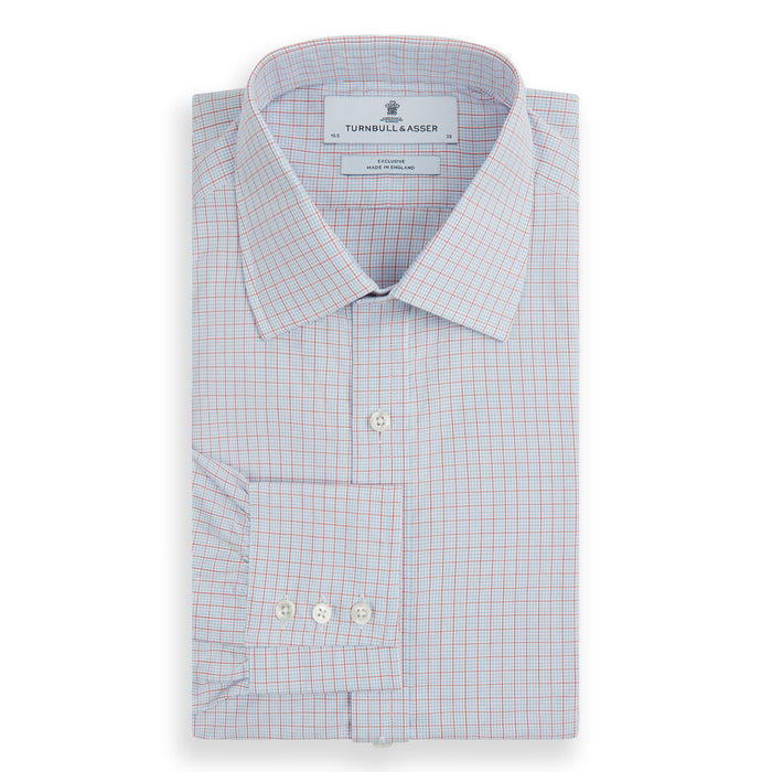 Red Multi Graph Check Mayfair Shirt Image 3