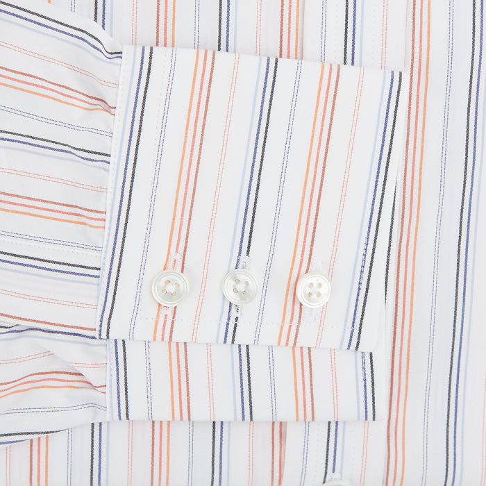 Orange and Blue Multi Stripe Mayfair Shirt Image 2