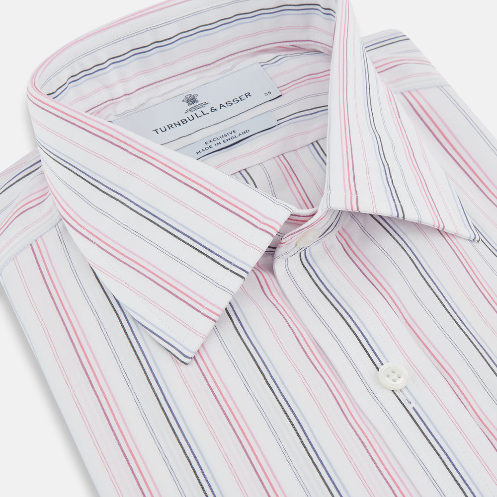 Pink and Blue Multi Stripe Mayfair Shirt