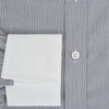 View 4 of product Navy Micro-Tattersall Check Shirt with Constrast T&A Collar and Cuffs 18