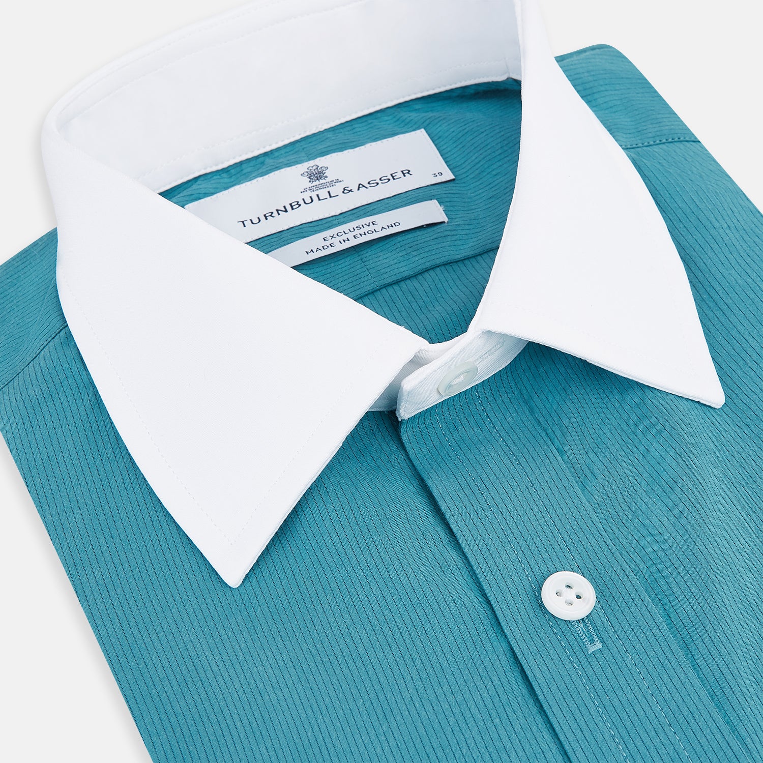 Image 2 of product Turquoise Pinstripe Mayfair Shirt 19