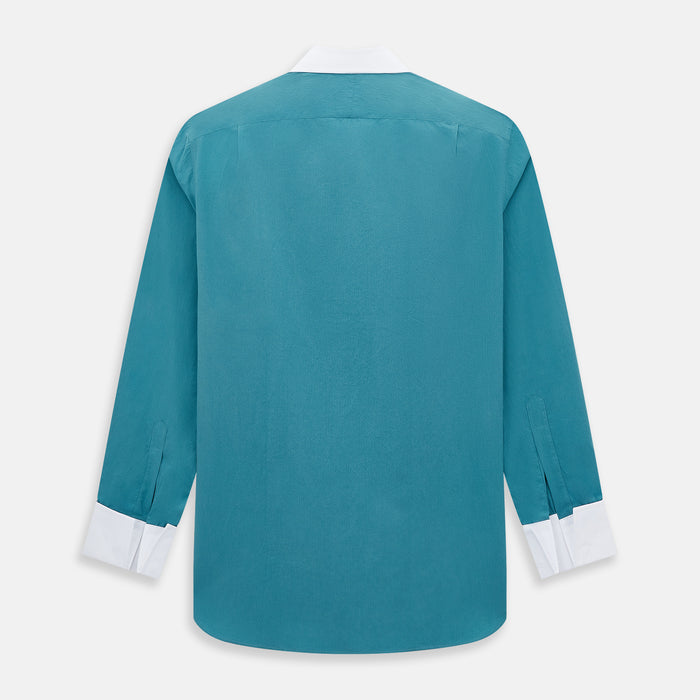 Turquoise Pinstripe Mayfair Shirt Image 2