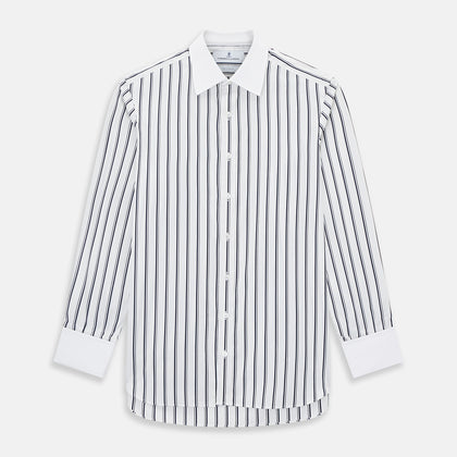 SHIRTS RF NEW WH T&A CLR WHITE DC NVY STRP ON WHT