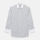 SHIRTS RF NEW WH T&A CLR WHITE DC NVY STRP ON WHT 16.5