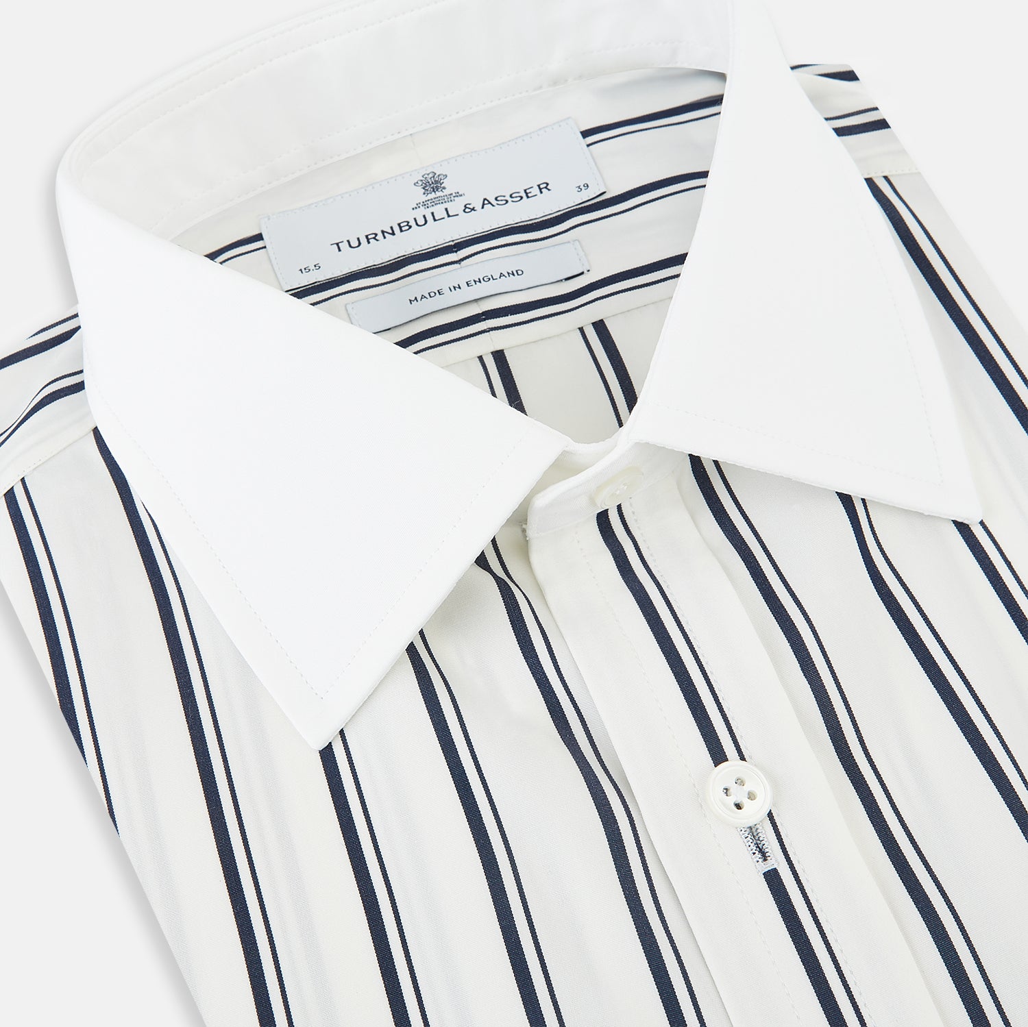 View 2 of product SHIRTS RF NEW WH T&A CLR WHITE DC NVY STRP ON WHT 16.5