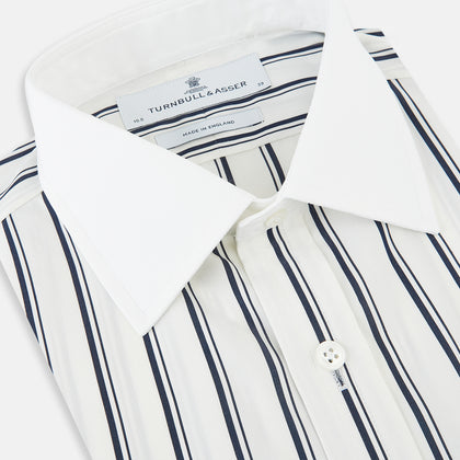 SHIRTS RF NEW WH T&A CLR WHITE DC NVY STRP ON WHT Image 1