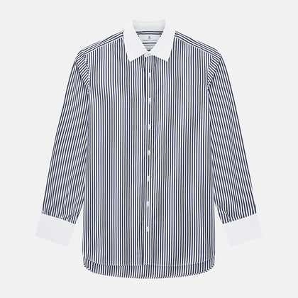 SHIRTS RF NEW WH T&A CLR WHITE DC NVY STRP ON WHT