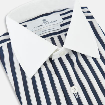 SHIRTS RF NEW WH T&A CLR WHITE DC NVY STRP ON WHT Image 1