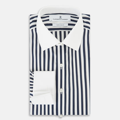 SHIRTS RF NEW WH T&A CLR WHITE DC NVY STRP ON WHT Image 4