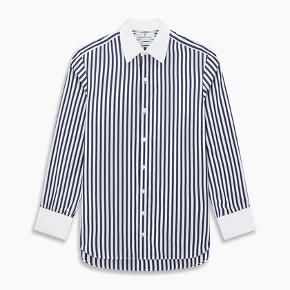 SHIRTS RF NEW WH T&A CLR WHITE DC NVY STRP ON WHT Image 6