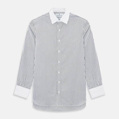 SHIRTS RF NEW WH T&A CLR WHITE DC NVY STRP ON WHT