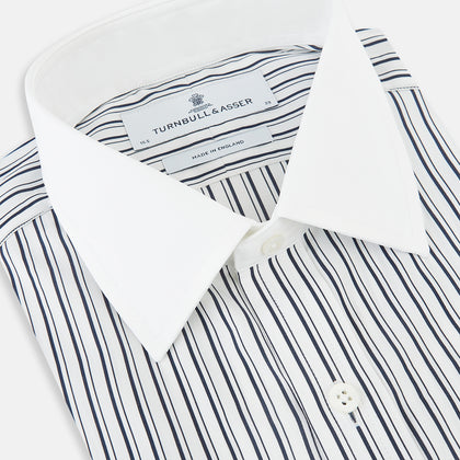 SHIRTS RF NEW WH T&A CLR WHITE DC NVY STRP ON WHT Image 1