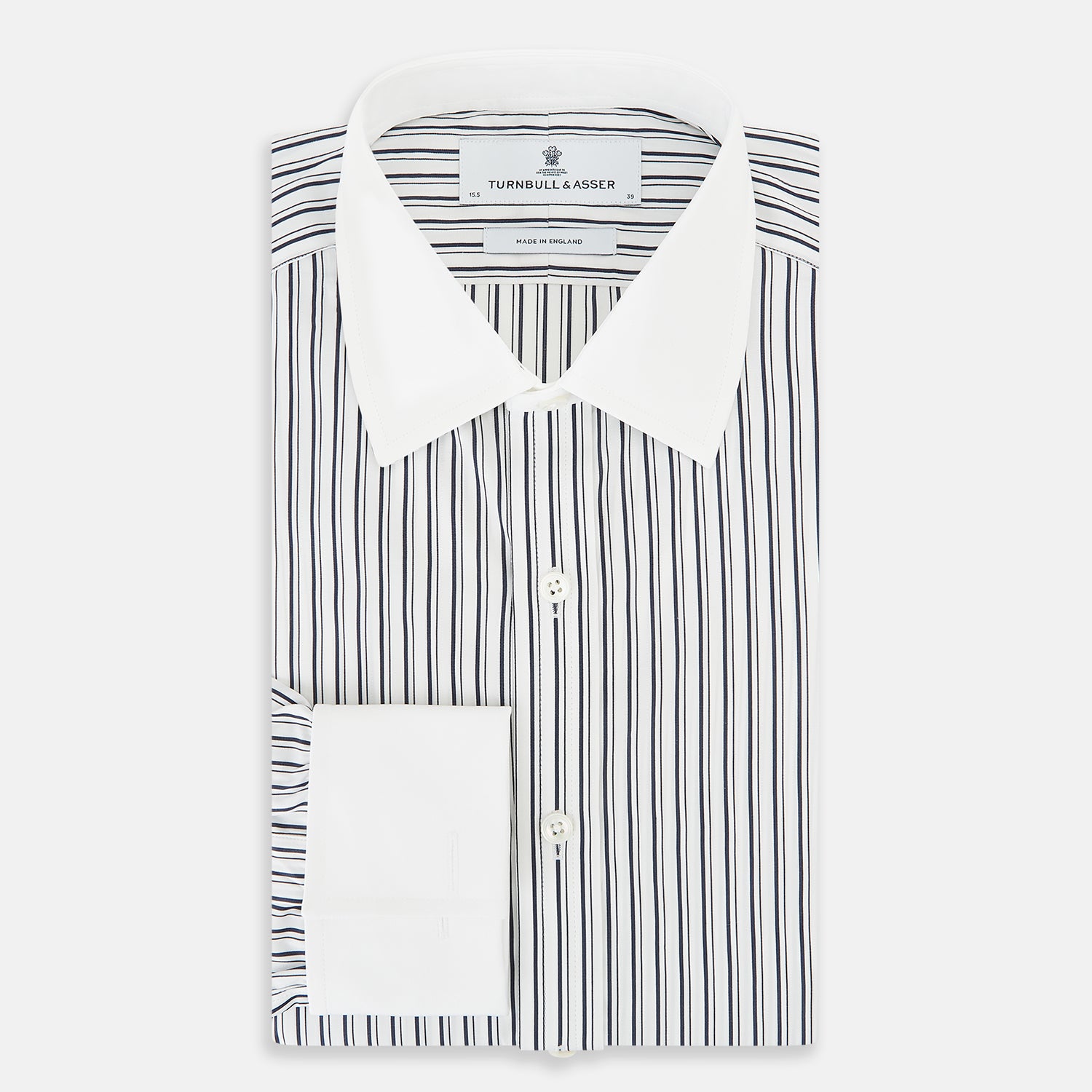 View 5 of product SHIRTS RF NEW WH T&A CLR WHITE DC NVY STRP ON WHT 15
