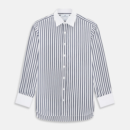 SHIRTS RF NEW WH T&A CLR WHITE DC NVY STRP ON WHT