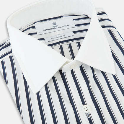 SHIRTS RF NEW WH T&A CLR WHITE DC NVY STRP ON WHT Image 1